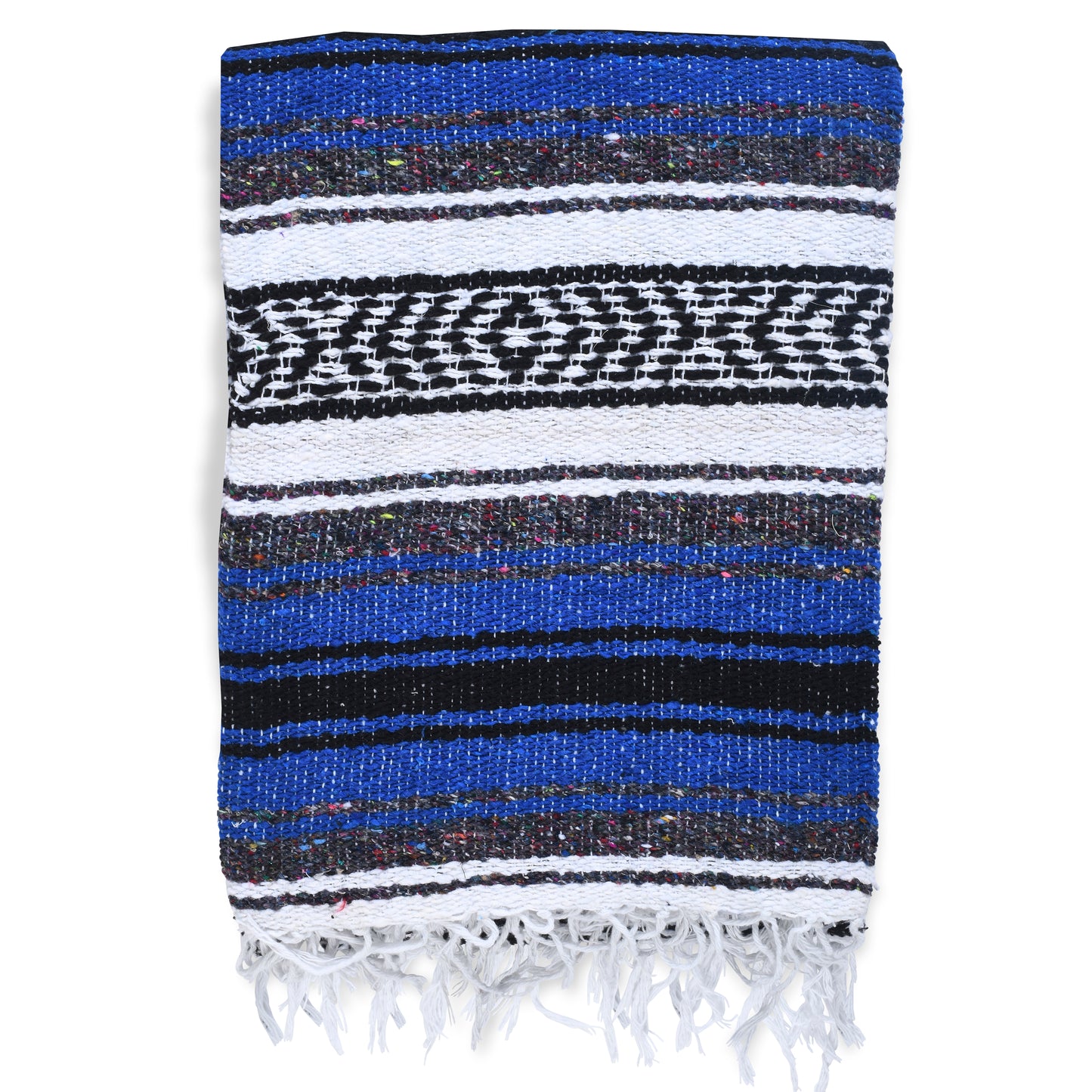 Mexican Blanket, Deep Blue - for Yoga, Camping, Picnics, Travel, Beach - WHOLESALE