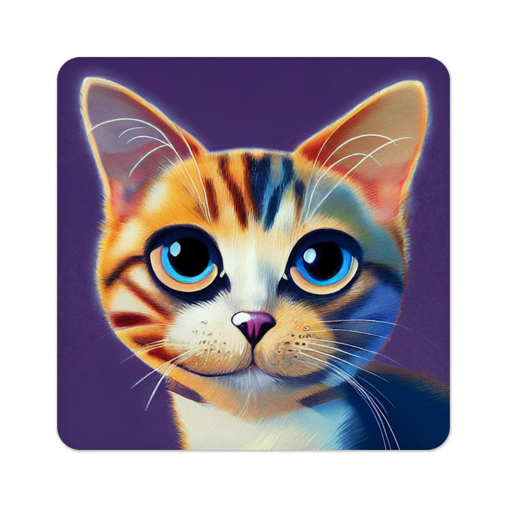 Cat Coasters (4-Pack) | 10 Adorable Cartoon Pet Portrait Deisgns
