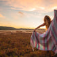 Mexican Blanket, Pastel Skies - for Yoga, Camping, Picnics, Travel, Beach