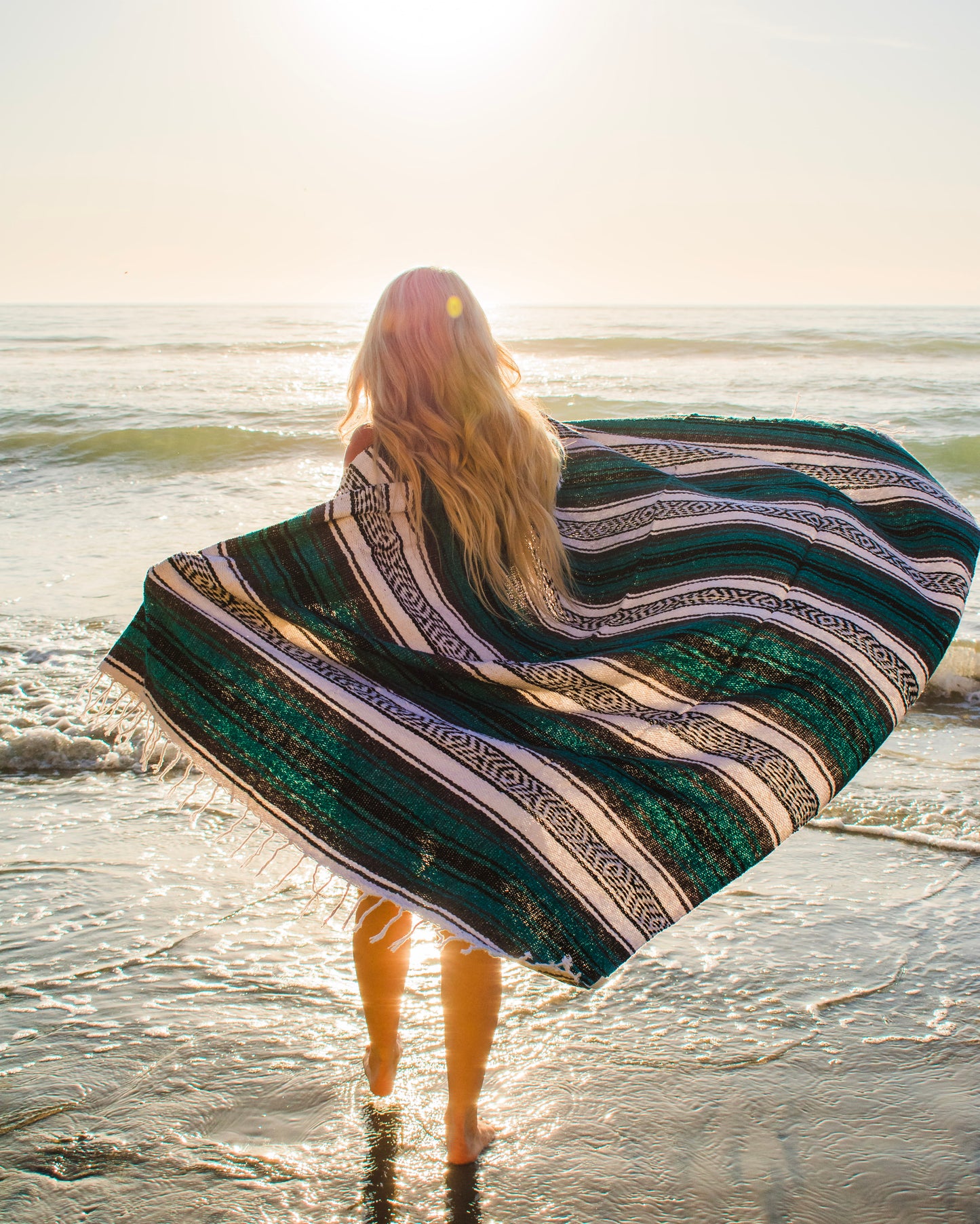 Mexican Blanket, Ocean -  for Yoga, Camping, Picnics, Beach - WHOLESALE