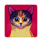 Cat Coasters (4-Pack) | 10 Adorable Cartoon Pet Portrait Deisgns